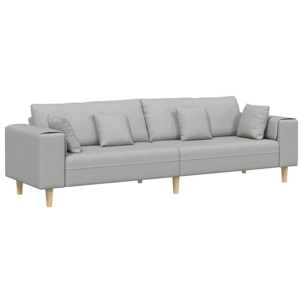 vidaXL Καναπές Σκίουρος Γκρί 250 x 77 x 76 εκ. ύφασμα
