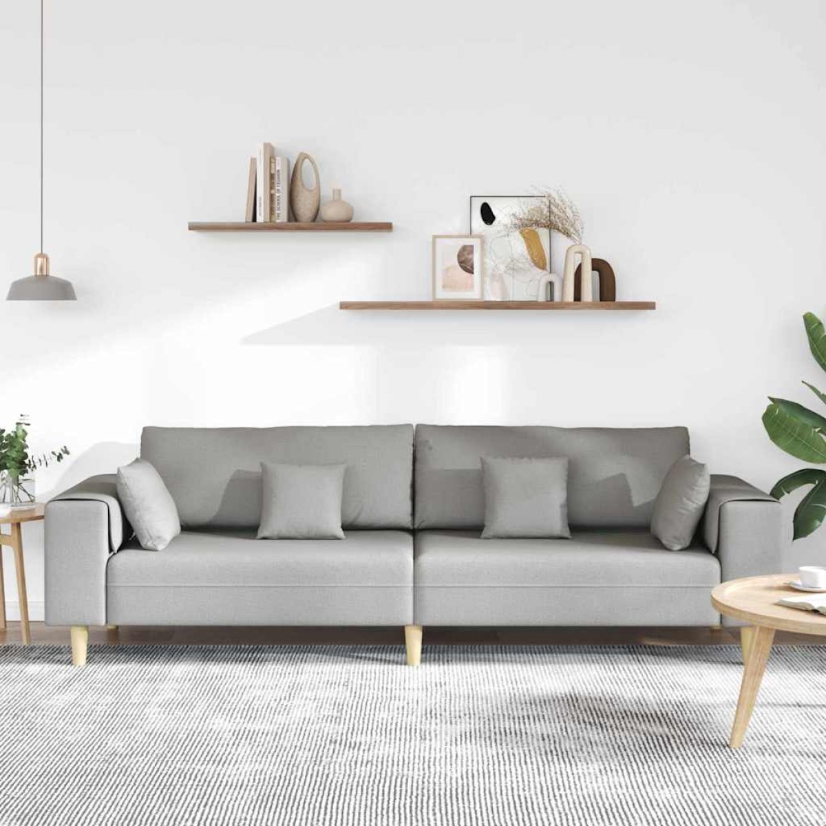 vidaXL Καναπές Σκίουρος Γκρί 250 x 77 x 76 εκ. ύφασμα