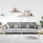vidaXL Καναπές Σκίουρος Γκρί 250 x 77 x 76 εκ. ύφασμα