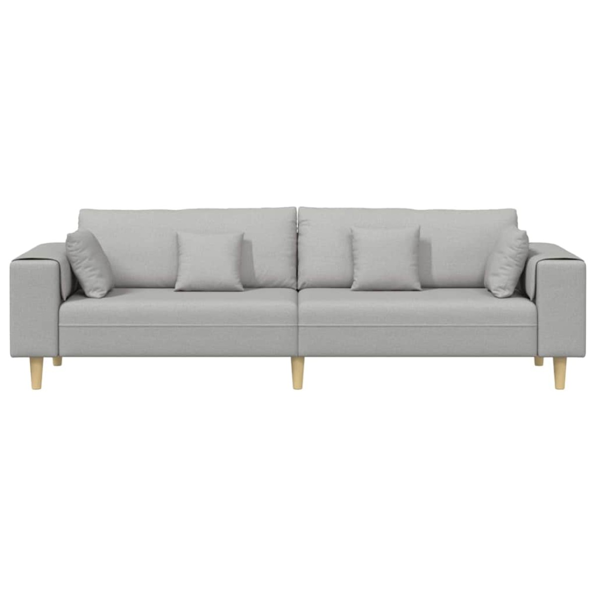 vidaXL Καναπές Σκίουρος Γκρί 250 x 77 x 76 εκ. ύφασμα