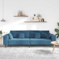 vidaXL Καναπές Μπλε 250 x 77 x 76 εκ. Βελούδο
