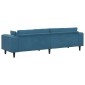 vidaXL Καναπές Μπλε 250 x 77 x 76 εκ. Βελούδο