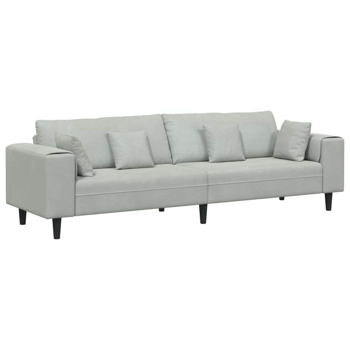 vidaXL Καναπές Ανοιχτό γκρι 250 x 77 x 76 εκ. Βελούδο