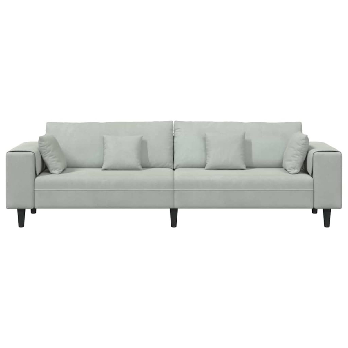vidaXL Καναπές Ανοιχτό γκρι 250 x 77 x 76 εκ. Βελούδο