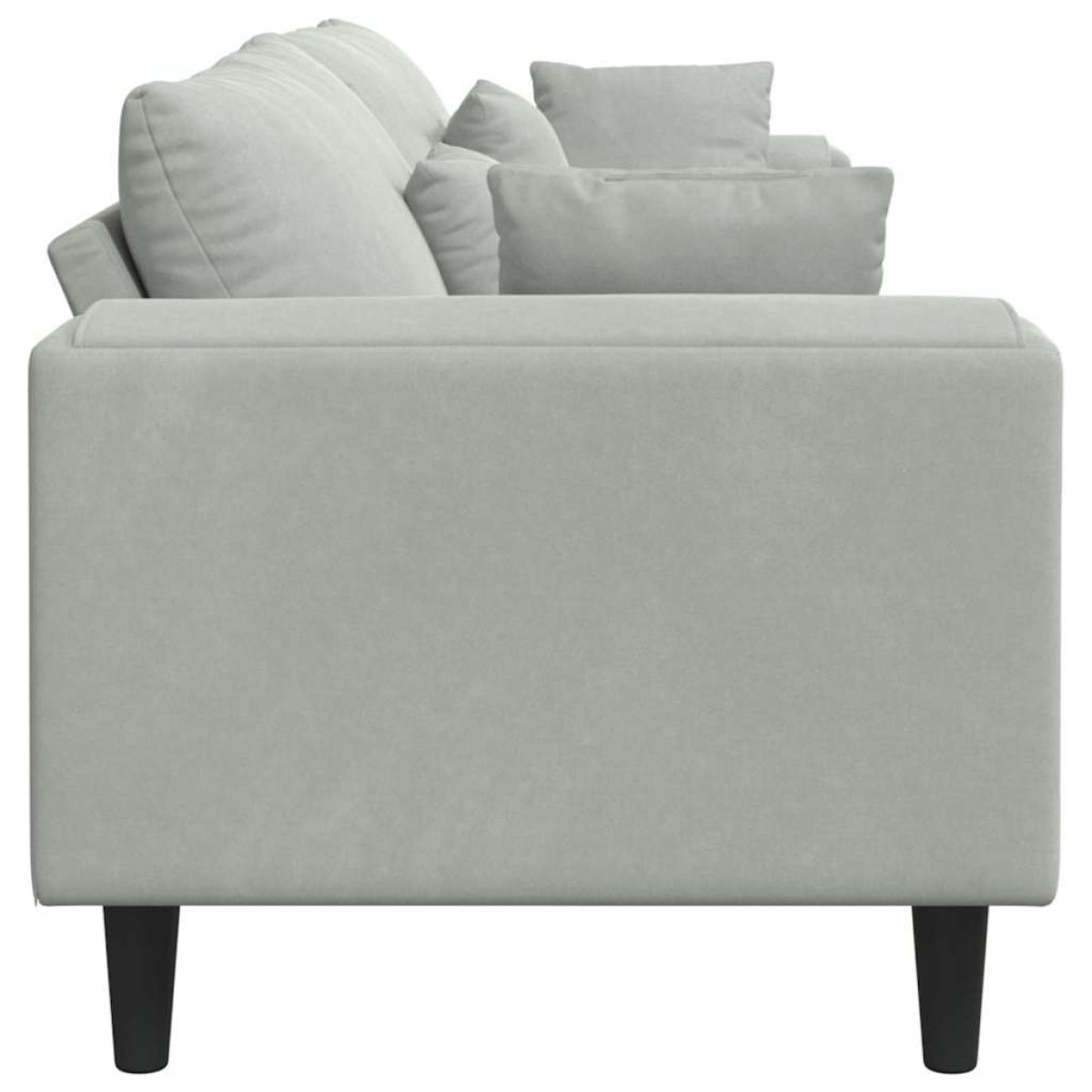 vidaXL Καναπές Ανοιχτό γκρι 250 x 77 x 76 εκ. Βελούδο
