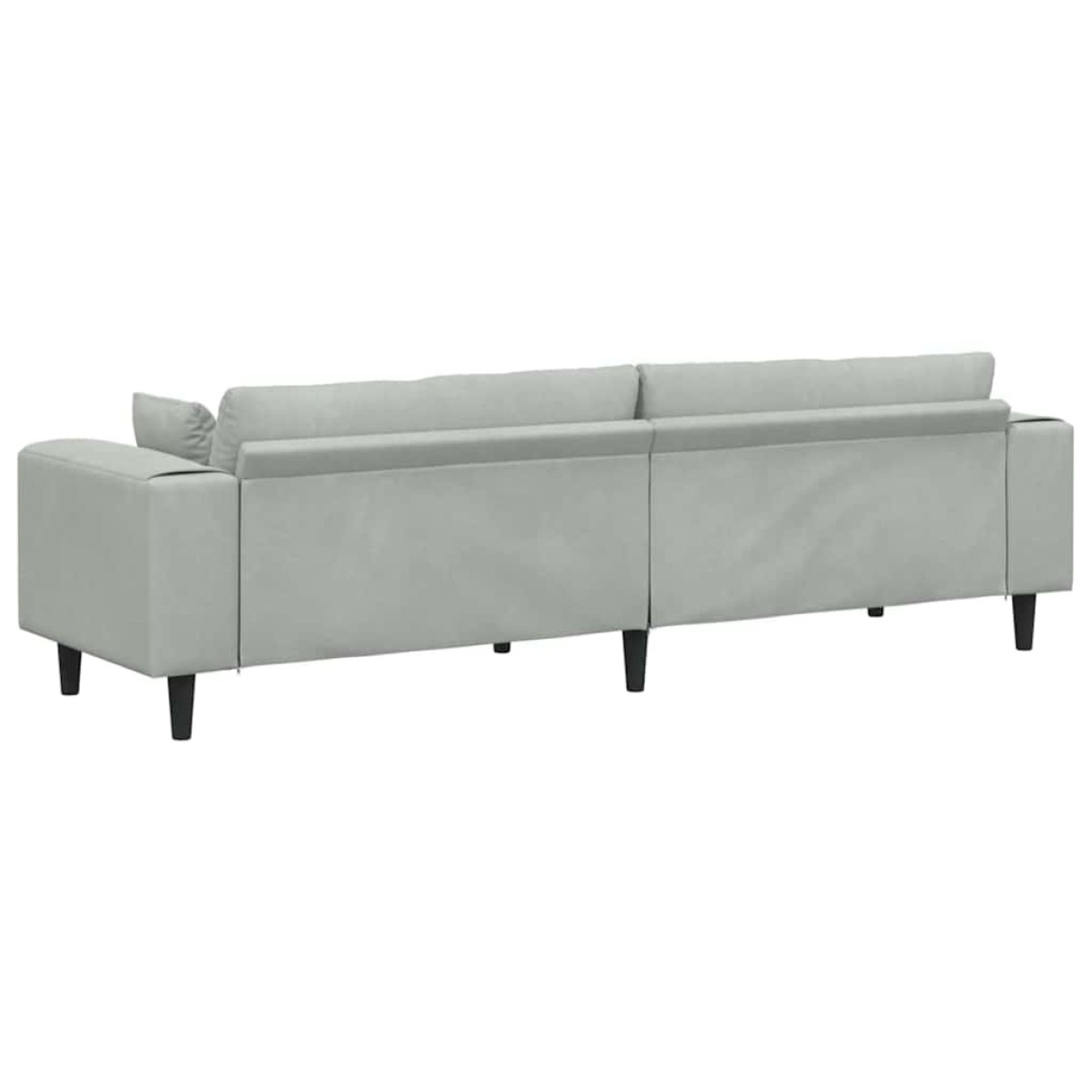 vidaXL Καναπές Ανοιχτό γκρι 250 x 77 x 76 εκ. Βελούδο