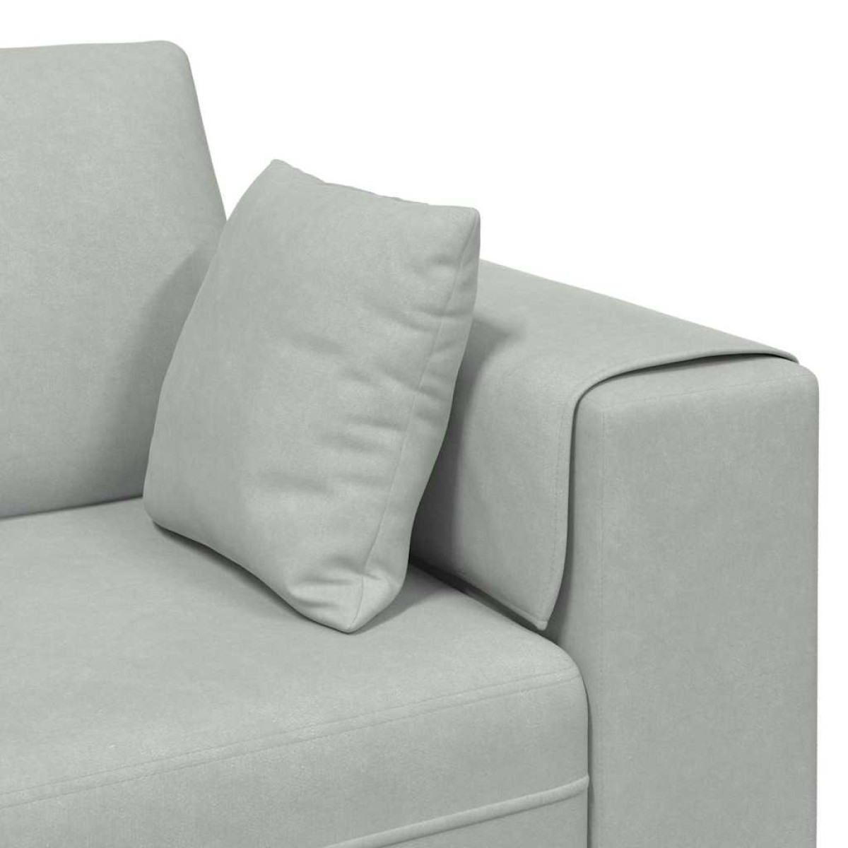 vidaXL Καναπές Ανοιχτό γκρι 250 x 77 x 76 εκ. Βελούδο