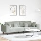 vidaXL Καναπές Ανοιχτό γκρι 250 x 77 x 76 εκ. Βελούδο