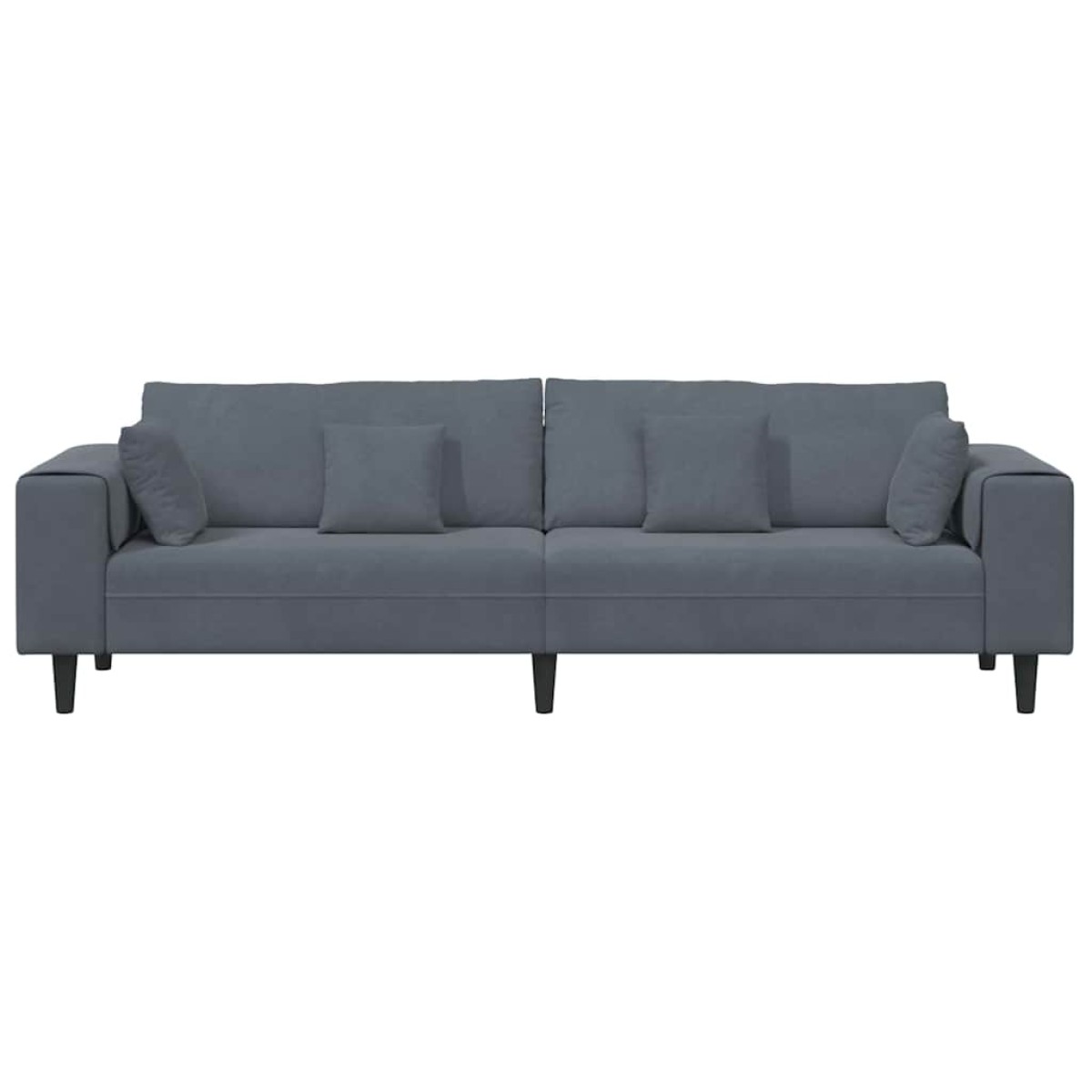 vidaXL Καναπές Σκούρο Γκρι 250 x 77 x 76 εκ. Βελούδο