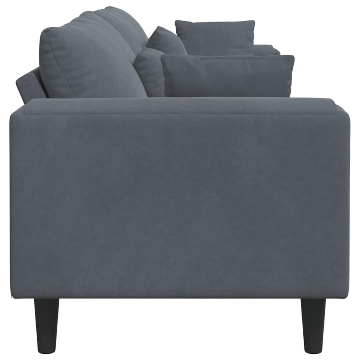 vidaXL Καναπές Σκούρο Γκρι 250 x 77 x 76 εκ. Βελούδο