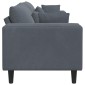 vidaXL Καναπές Σκούρο Γκρι 250 x 77 x 76 εκ. Βελούδο