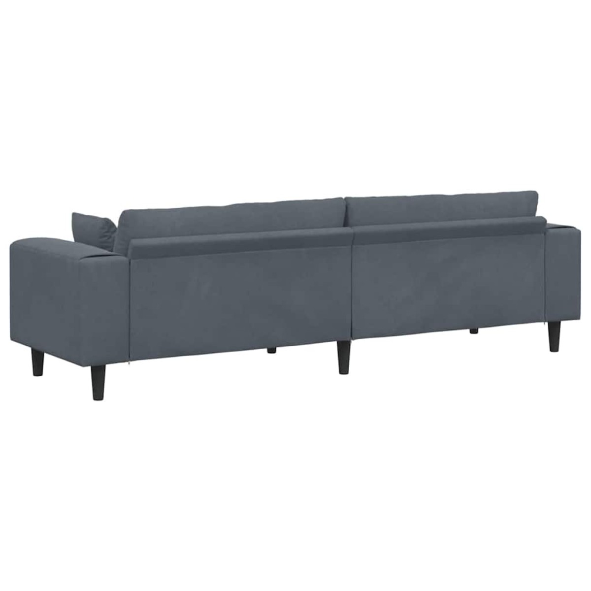 vidaXL Καναπές Σκούρο Γκρι 250 x 77 x 76 εκ. Βελούδο