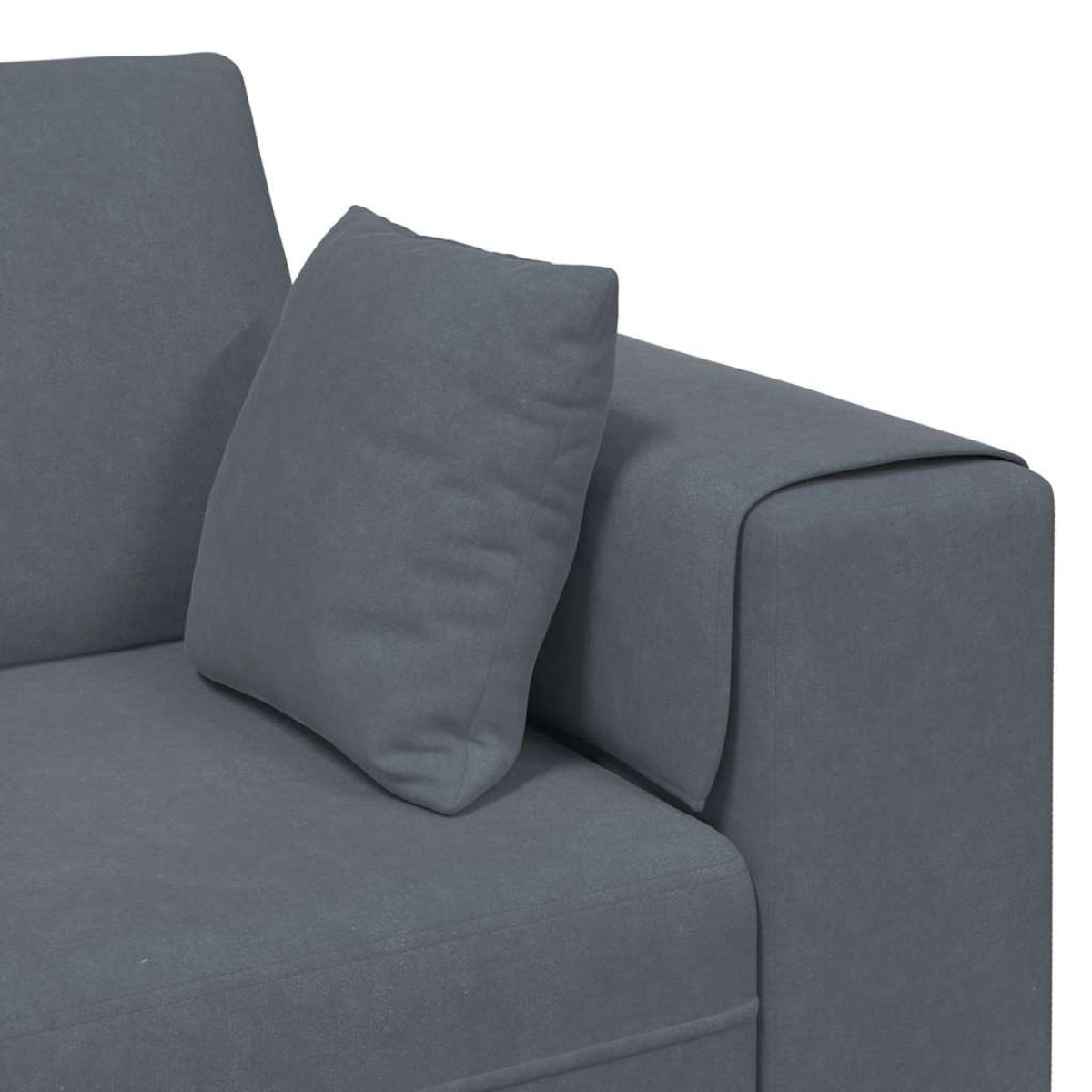 vidaXL Καναπές Σκούρο Γκρι 250 x 77 x 76 εκ. Βελούδο