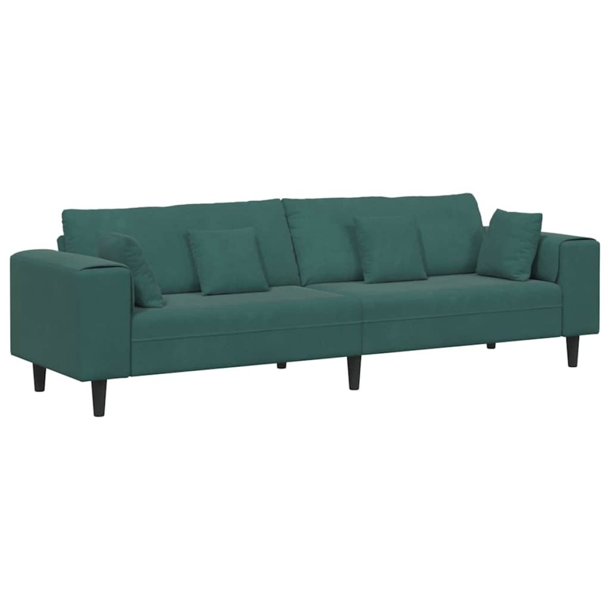 vidaXL Καναπές Σκούρο Πράσινο 250 x 77 x 76 εκ. Βελούδο