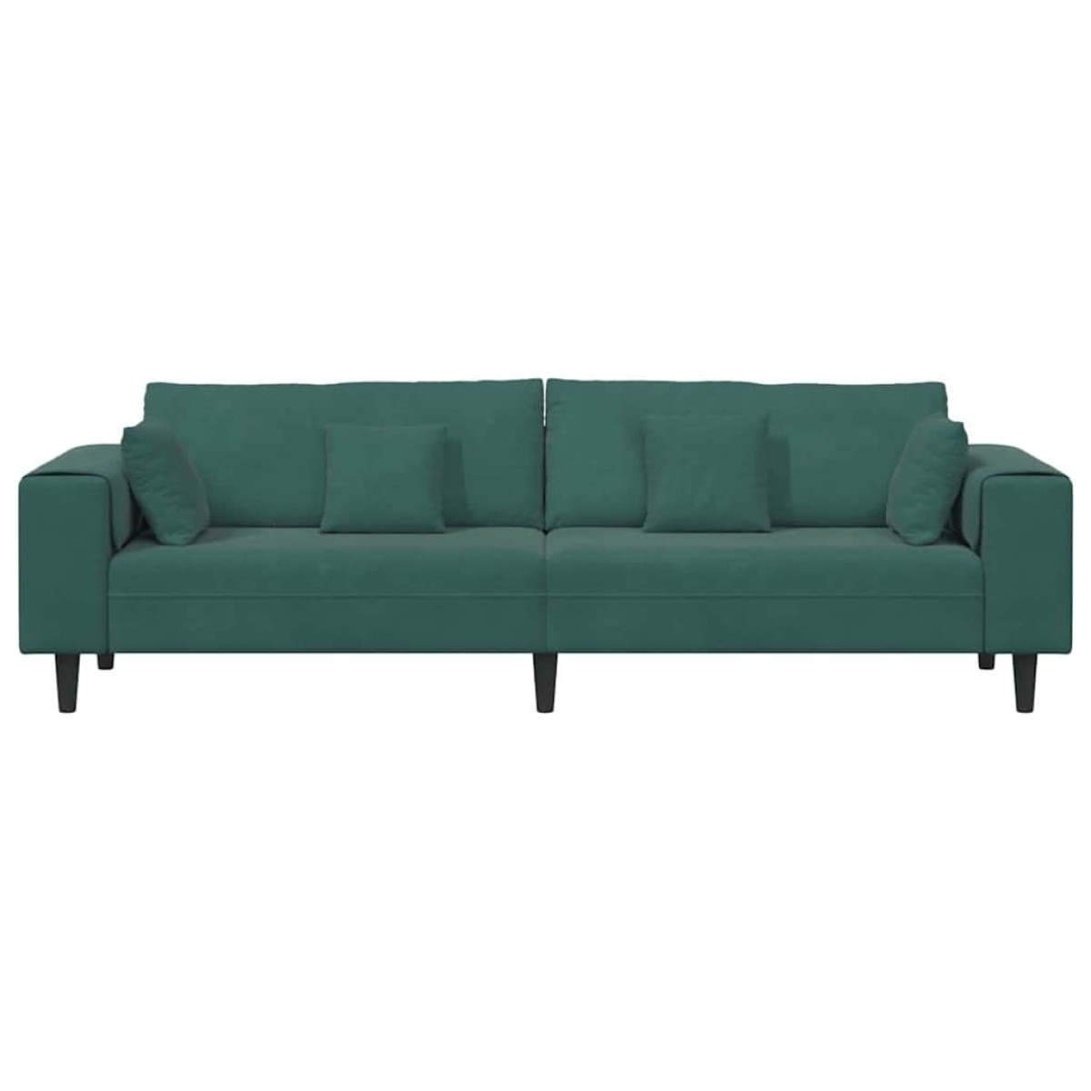 vidaXL Καναπές Σκούρο Πράσινο 250 x 77 x 76 εκ. Βελούδο