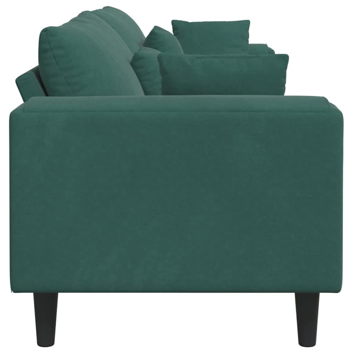 vidaXL Καναπές Σκούρο Πράσινο 250 x 77 x 76 εκ. Βελούδο