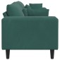 vidaXL Καναπές Σκούρο Πράσινο 250 x 77 x 76 εκ. Βελούδο