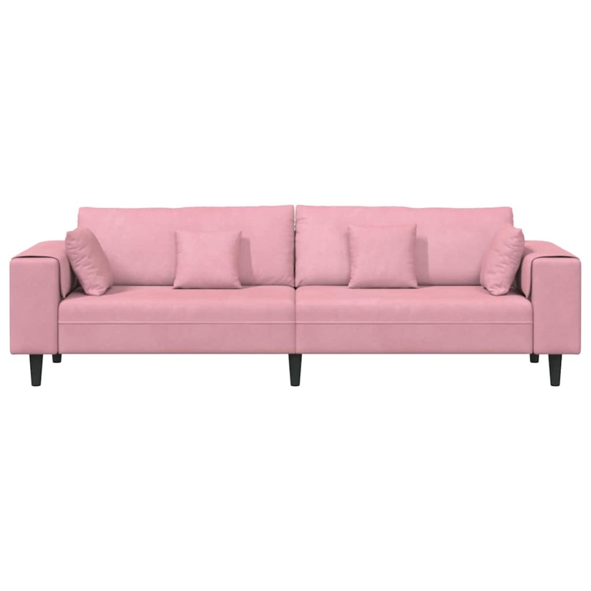 vidaXL Καναπές Ροζ 250 x 77 x 76 εκ. Βελούδο
