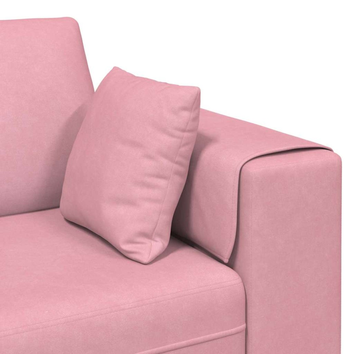 vidaXL Καναπές Ροζ 250 x 77 x 76 εκ. Βελούδο