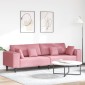 vidaXL Καναπές Ροζ 250 x 77 x 76 εκ. Βελούδο