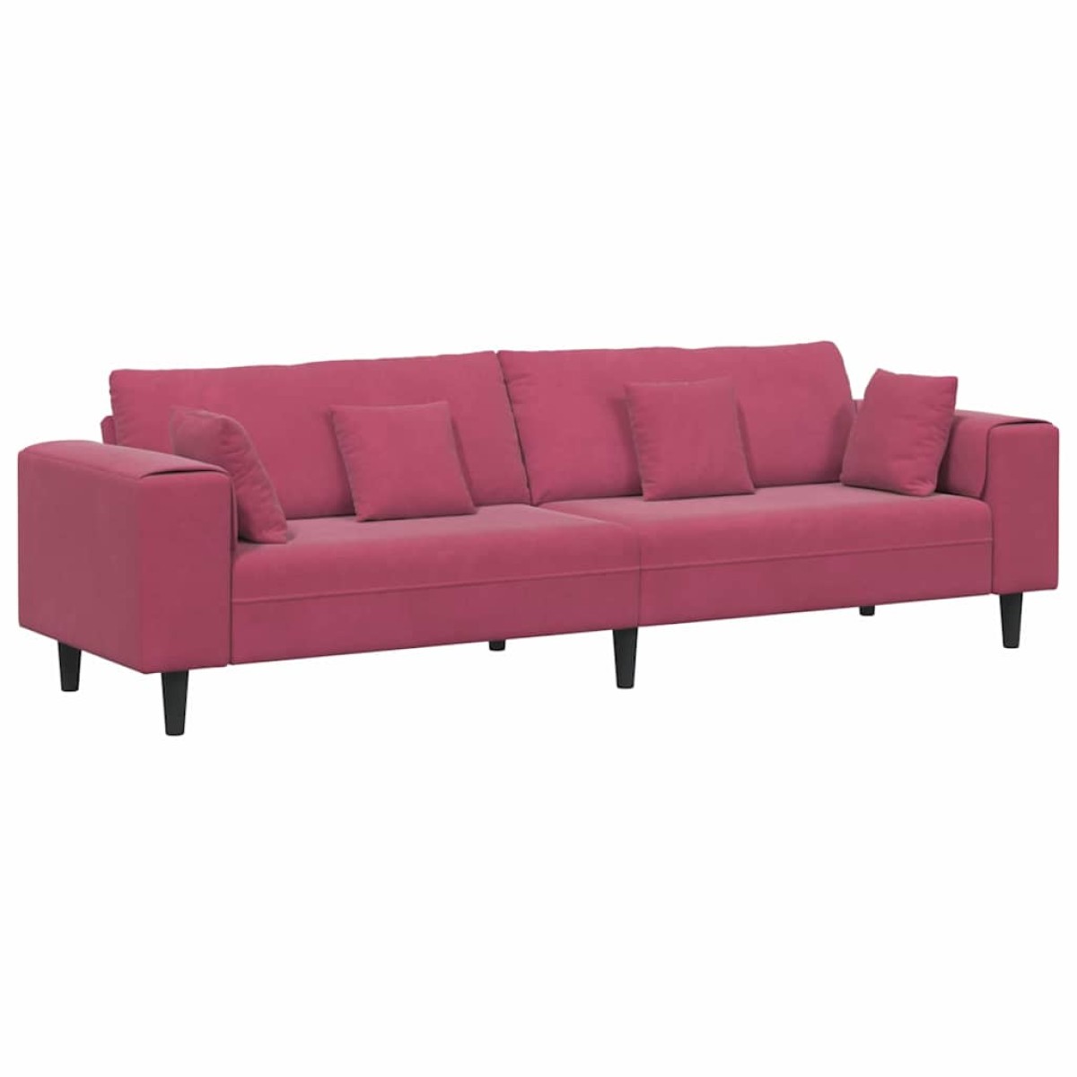 vidaXL Καναπές Κόκκινο 250 x 77 x 76 εκ. Βελούδο