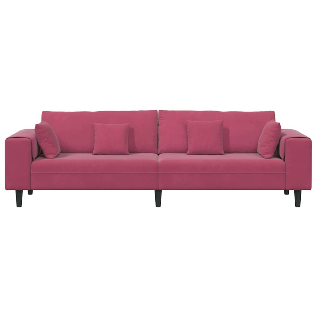 vidaXL Καναπές Κόκκινο 250 x 77 x 76 εκ. Βελούδο