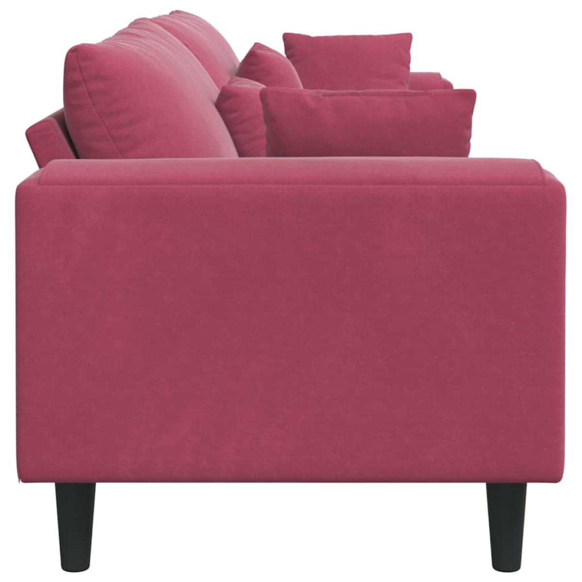 vidaXL Καναπές Κόκκινο 250 x 77 x 76 εκ. Βελούδο