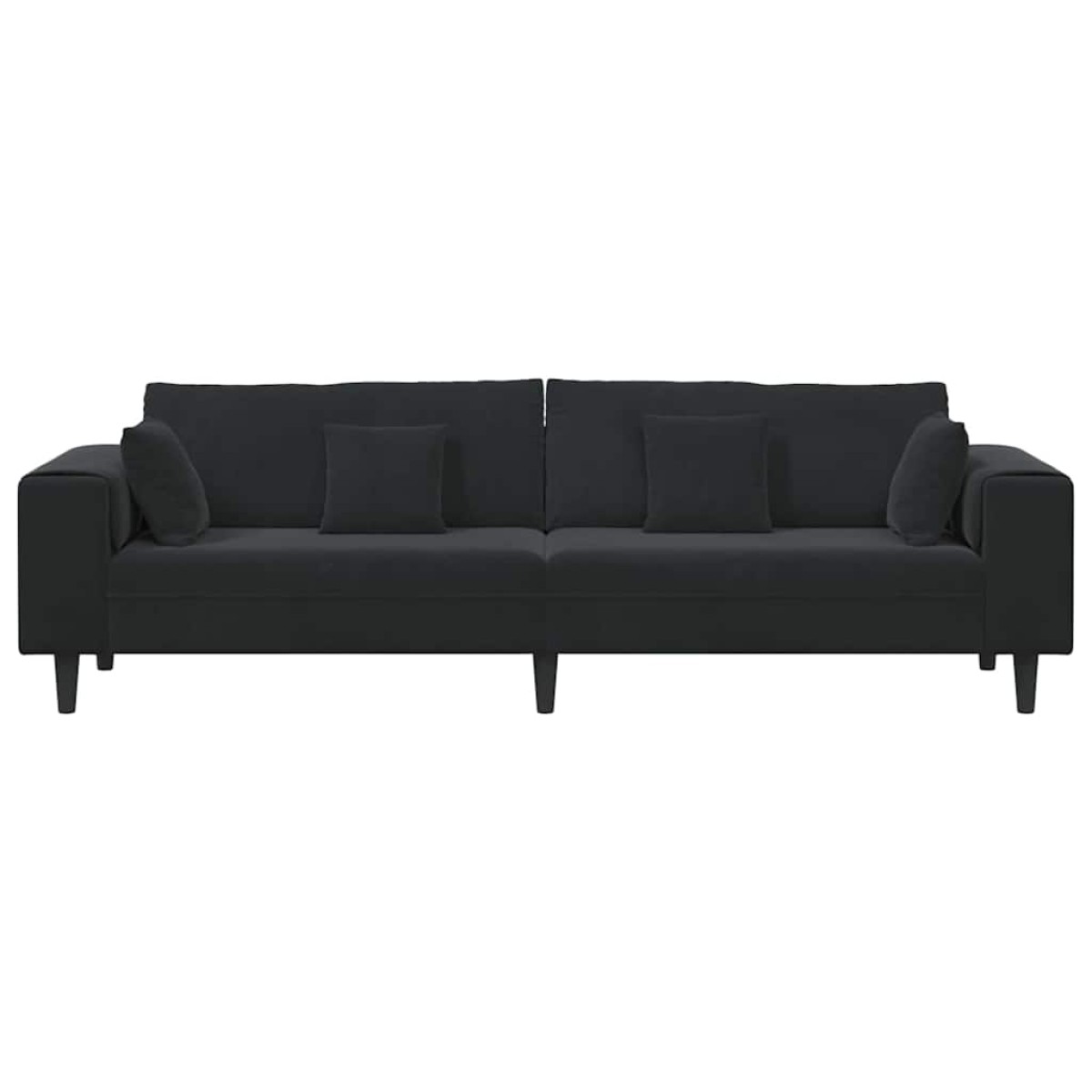 vidaXL Καναπές Μαύρο 250 x 77 x 76 εκ. Βελούδο