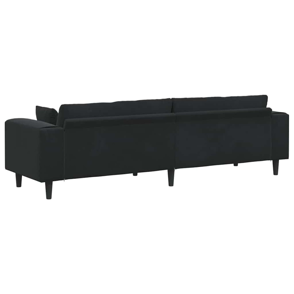 vidaXL Καναπές Μαύρο 250 x 77 x 76 εκ. Βελούδο