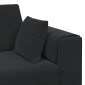 vidaXL Καναπές Μαύρο 250 x 77 x 76 εκ. Βελούδο