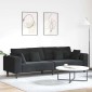 vidaXL Καναπές Μαύρο 250 x 77 x 76 εκ. Βελούδο