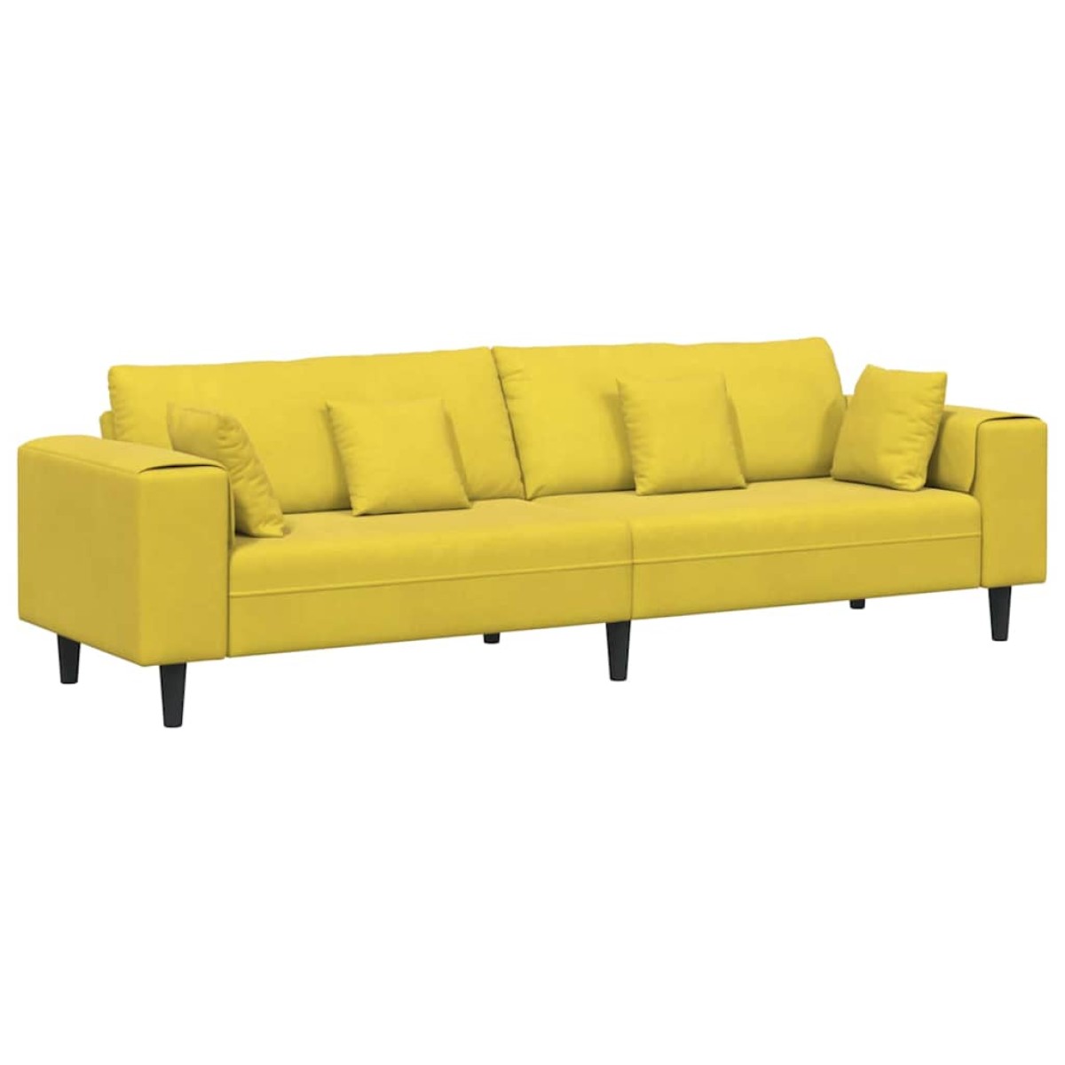 vidaXL Καναπές Κίτρινο 250 x 77 x 76 εκ. Βελούδο