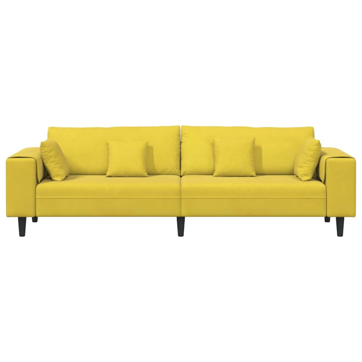 vidaXL Καναπές Κίτρινο 250 x 77 x 76 εκ. Βελούδο