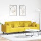 vidaXL Καναπές Κίτρινο 250 x 77 x 76 εκ. Βελούδο