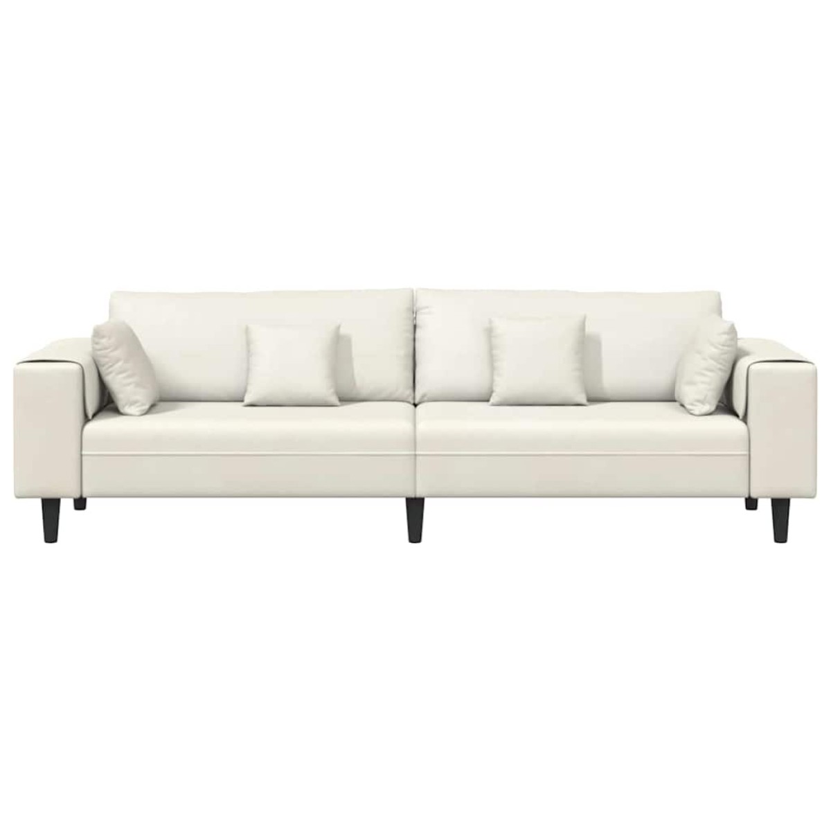 vidaXL Καναπές Κρεμ 250 x 77 x 76 εκ. Βελούδο