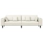 vidaXL Καναπές Κρεμ 250 x 77 x 76 εκ. Βελούδο