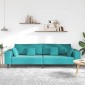 vidaXL Καναπές Τιρκουάζ 250 x 77 x 76 εκ. Βελούδο