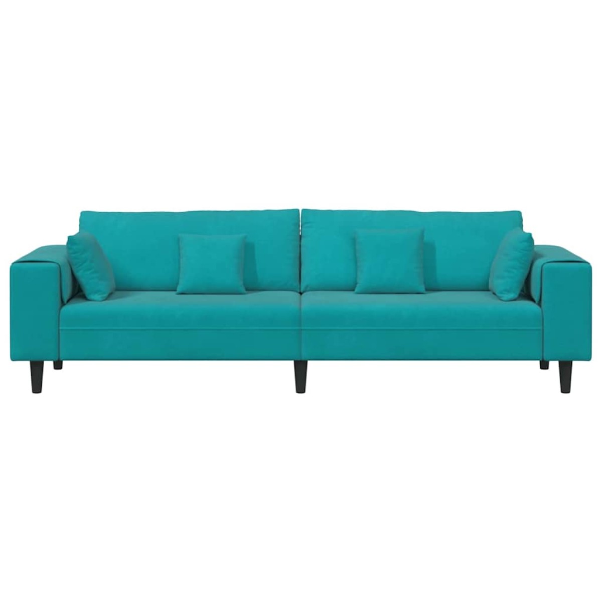 vidaXL Καναπές Τιρκουάζ 250 x 77 x 76 εκ. Βελούδο