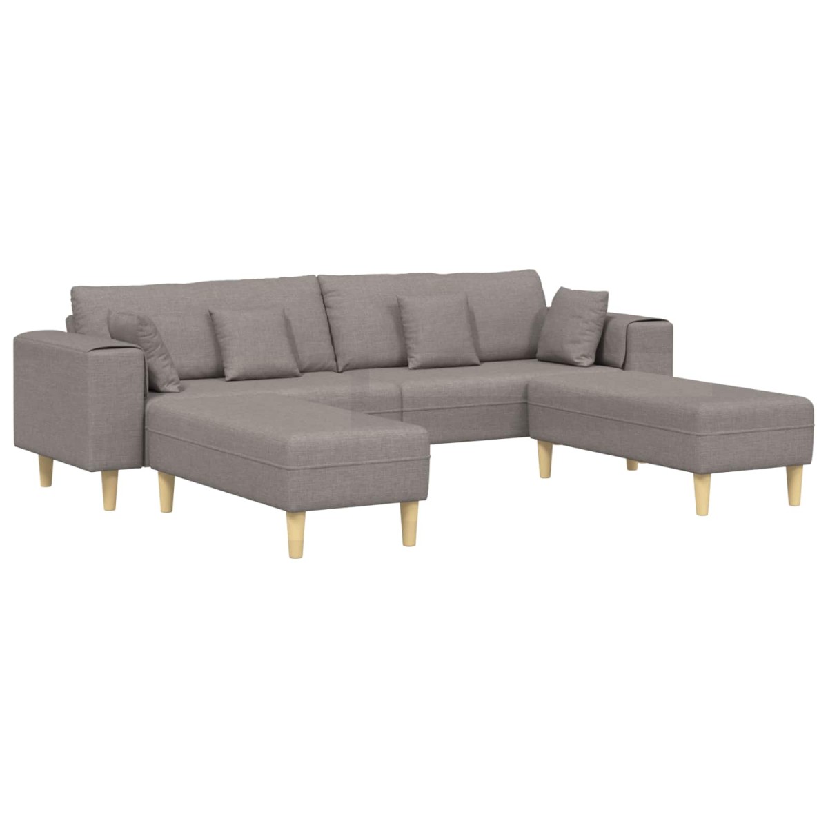 vidaXL Καναπές 3 τμχ. Taupe ύφασμα