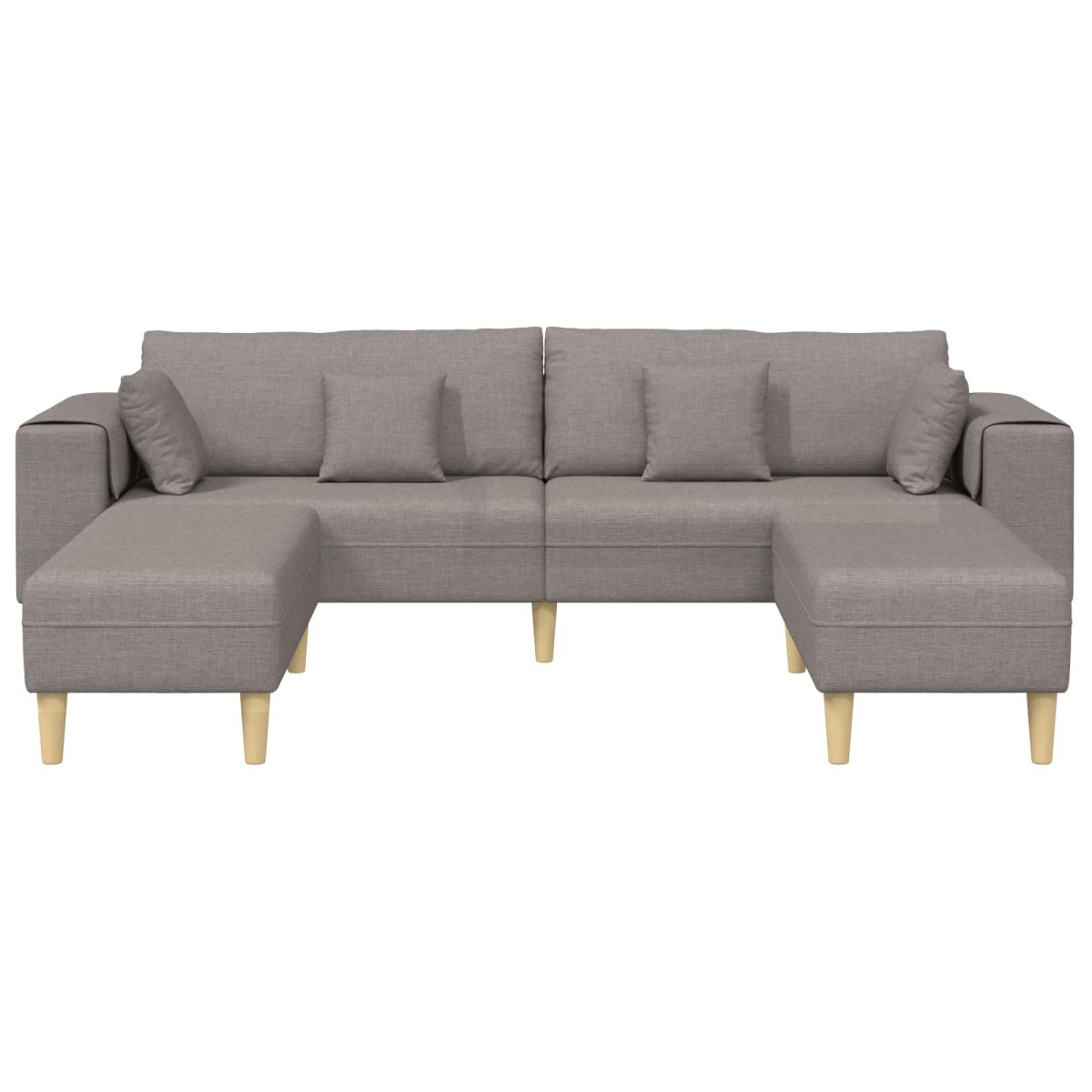 vidaXL Καναπές 3 τμχ. Taupe ύφασμα