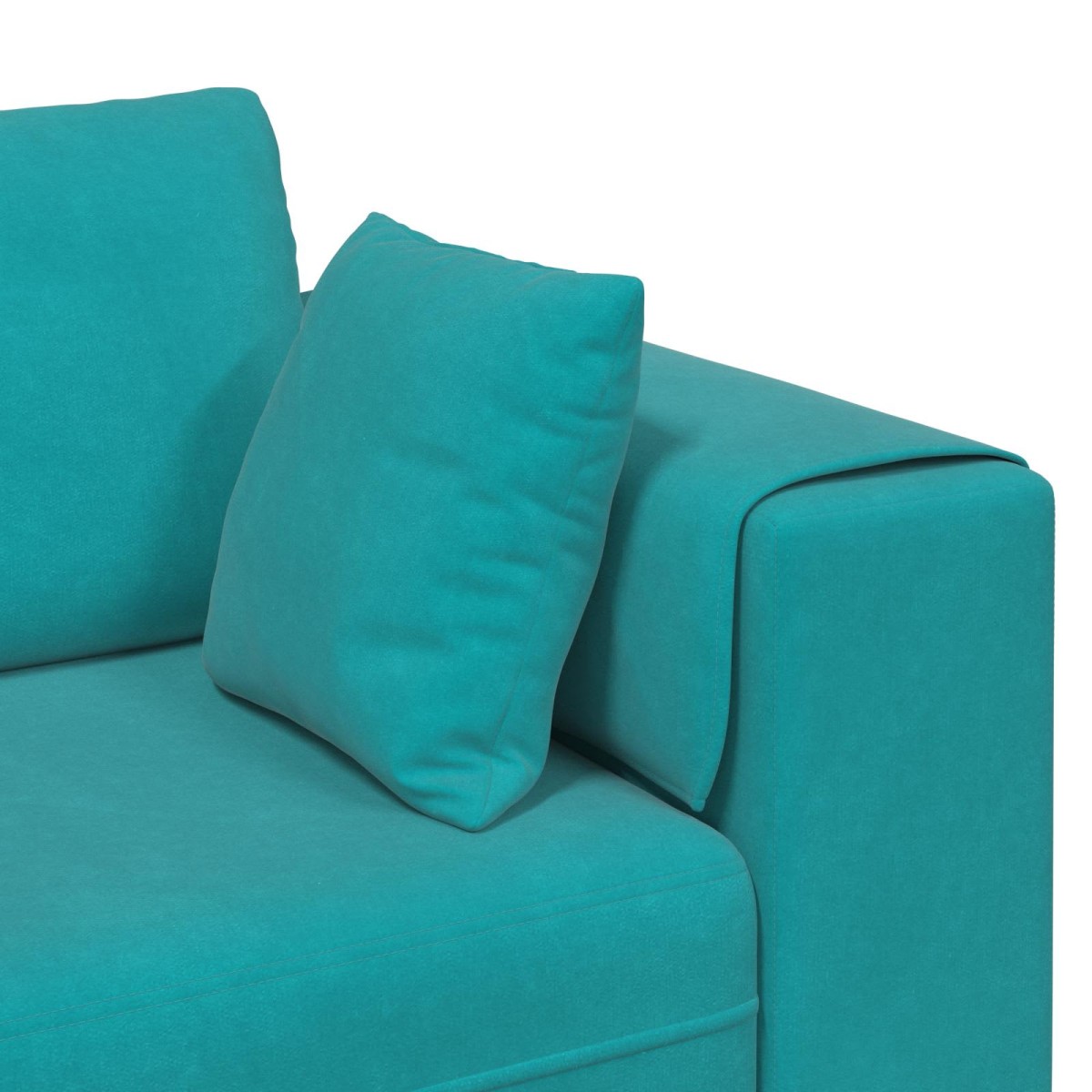 vidaXL Καναπές 3 pcs Τιρκουάζ 250 x 188 x 76 εκ. Βελούδο