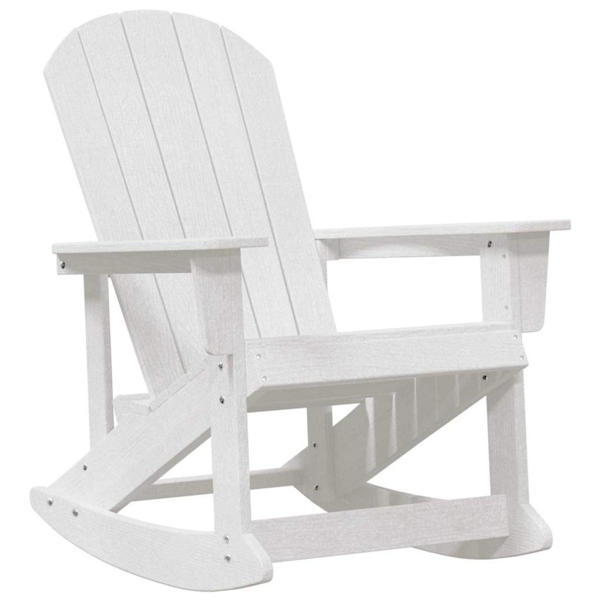 vidaXL Καρέκλες Ροκάντας Adirondack 2 τμχ. Λευκό HDPE
