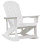vidaXL Καρέκλες Ροκάντας Adirondack 2 τμχ. Λευκό HDPE