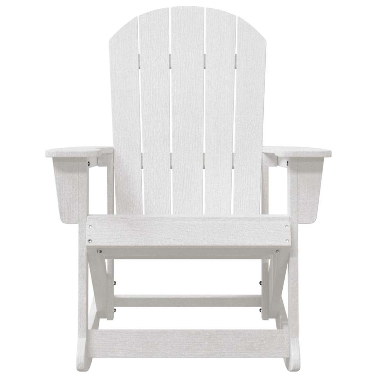 vidaXL Καρέκλες Ροκάντας Adirondack 2 τμχ. Λευκό HDPE
