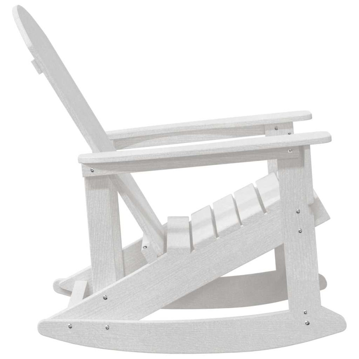 vidaXL Καρέκλες Ροκάντας Adirondack 2 τμχ. Λευκό HDPE