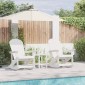 vidaXL Καρέκλες Ροκάντας Adirondack 2 τμχ. Λευκό HDPE