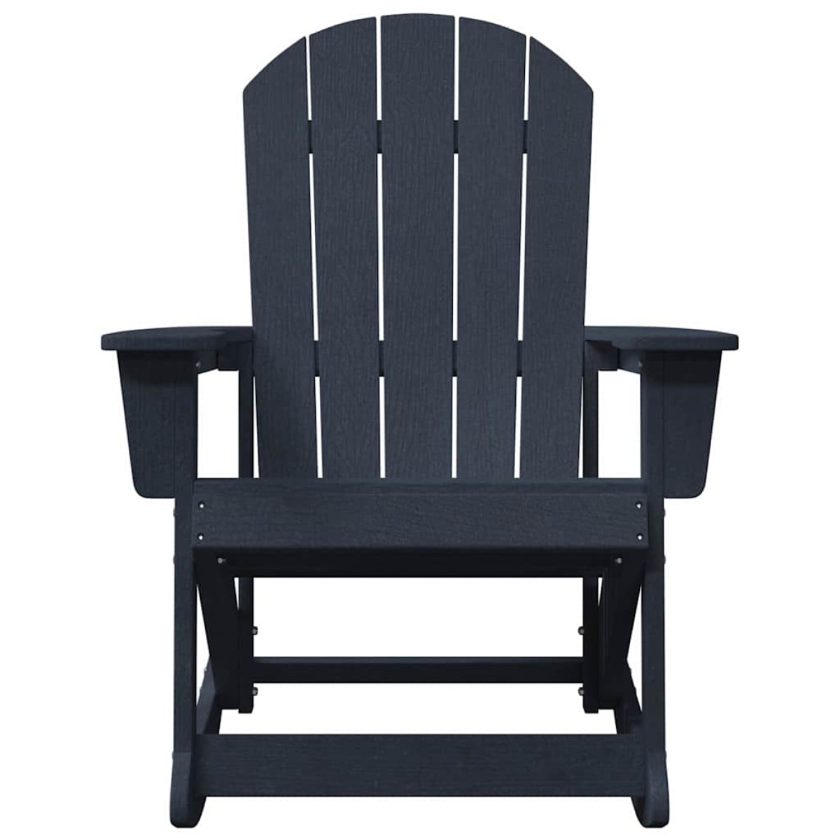 vidaXL Καρέκλες Ροκάντας Adirondack 2 τμχ. Σκούρο μπλε HDPE