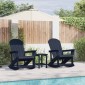 vidaXL Καρέκλες Ροκάντας Adirondack 2 τμχ. Σκούρο μπλε HDPE