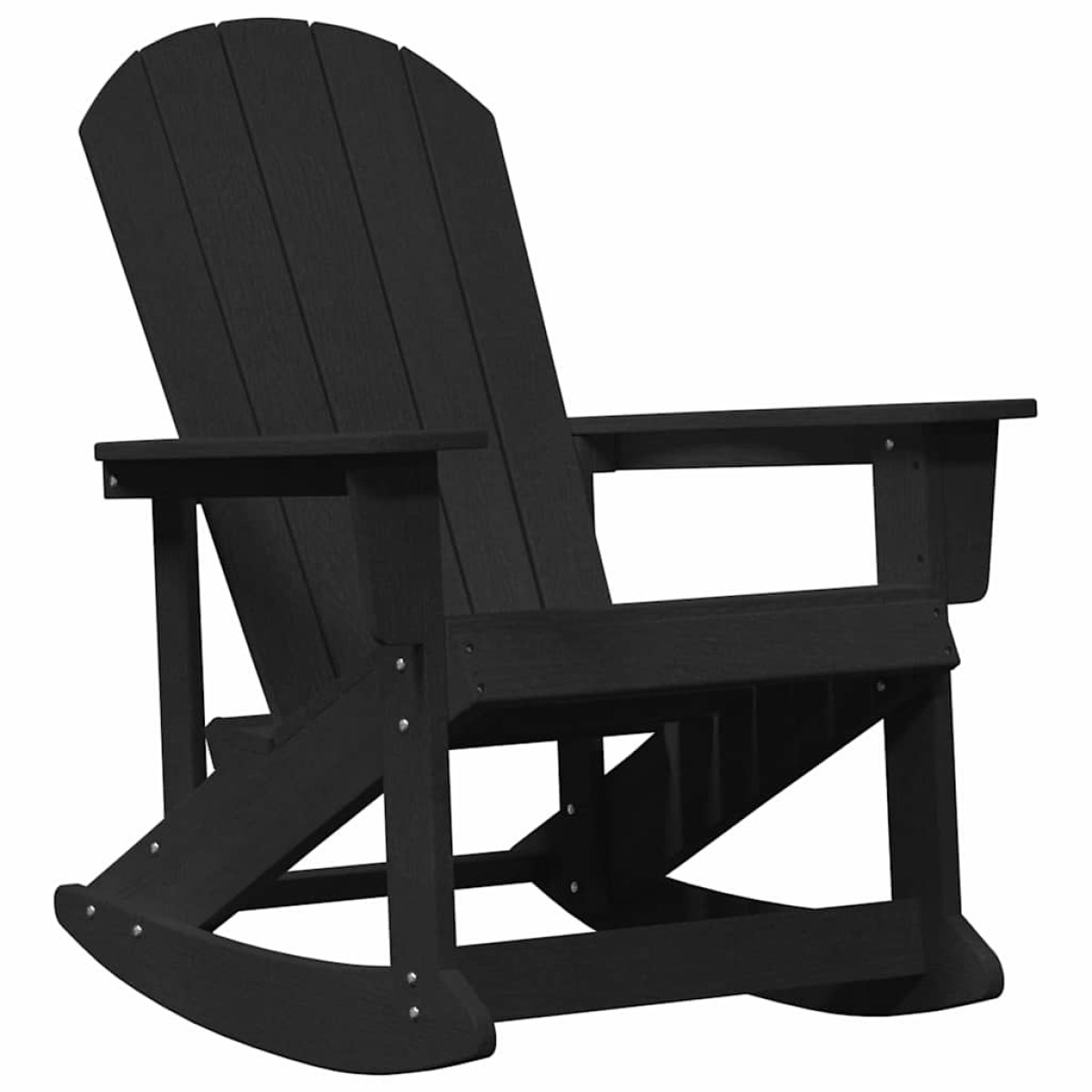 vidaXL Καρέκλες Ροκάντας Adirondack 2 τμχ. Μαύρο HDPE