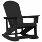 vidaXL Καρέκλες Ροκάντας Adirondack 2 τμχ. Μαύρο HDPE
